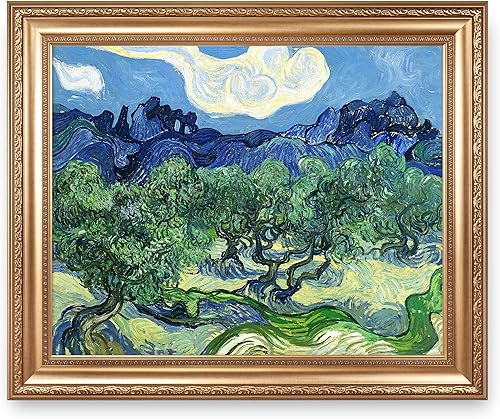 Miniatura 41 de A&T ARTWORK The Starry Night de Vincent Van Gogh. Tamaño del marco: 36 x 30 pulgadas, tamaño de la imagen: 30 x 24 pulgadas, reproducciones clásicas