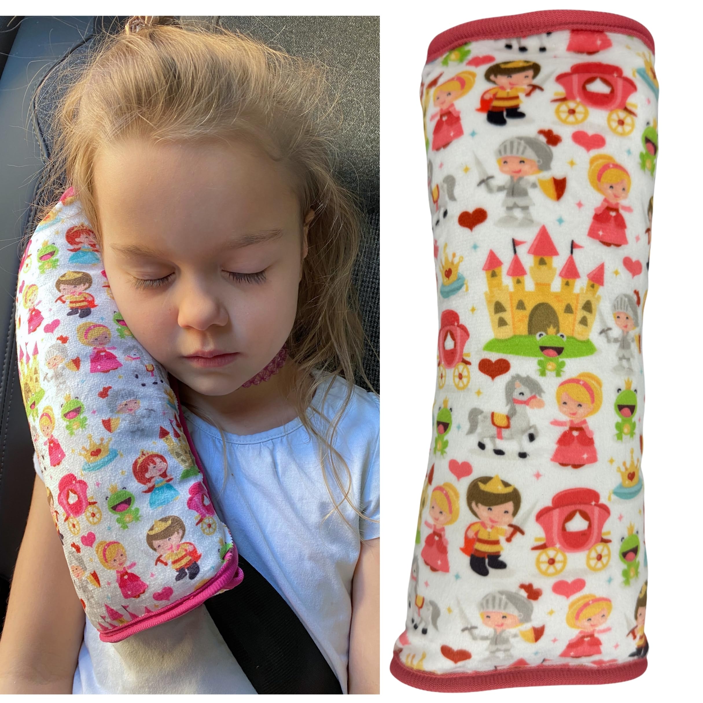 HECKBO Almohadilla para coche con dibujos de monstruos para niños - lavable a máquina suave, tacto de peluche, almohadilla cinturón de seguridad — view 18