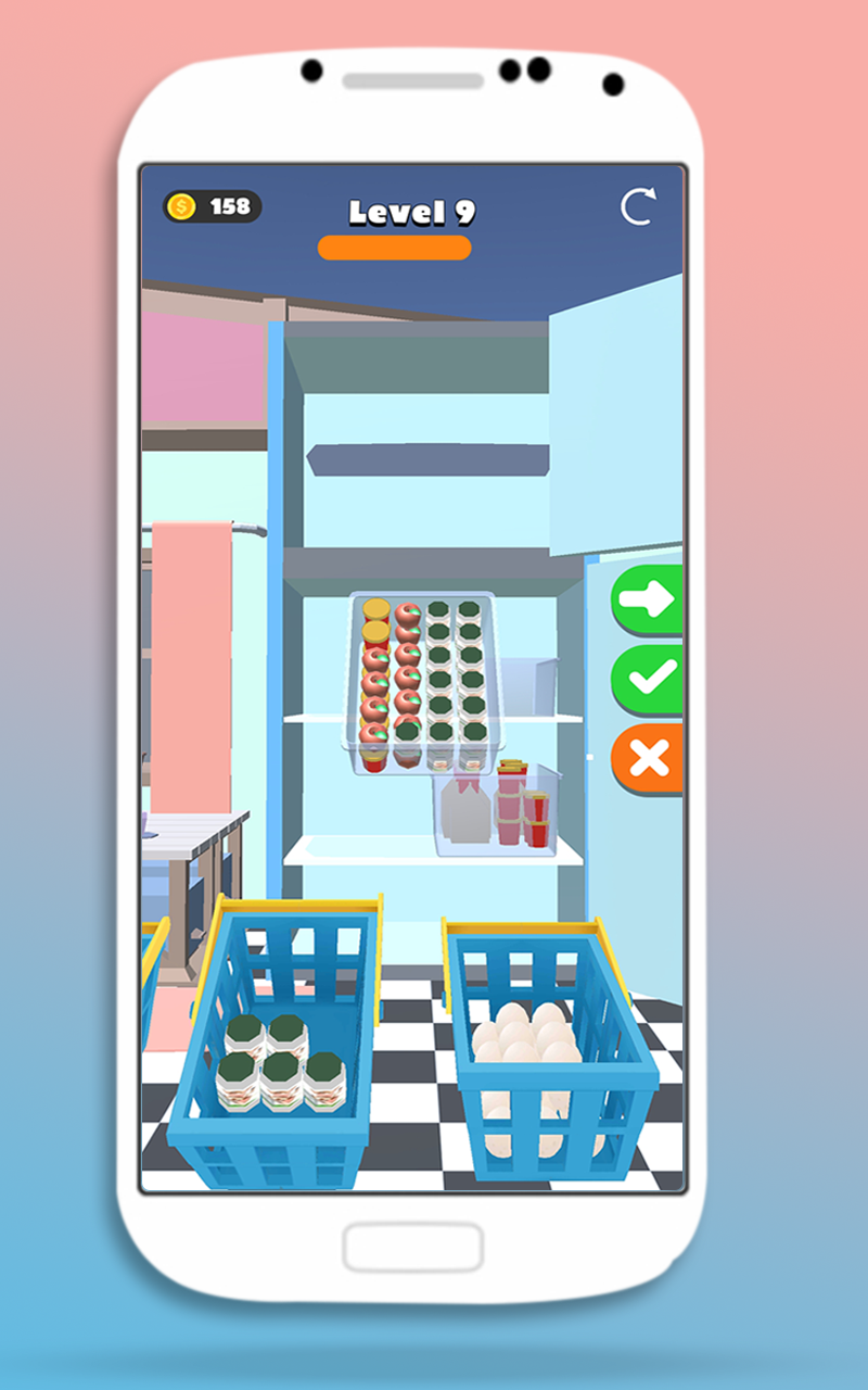 Fill the fridge Stack your fridge and organization game App on Amazon Appstore