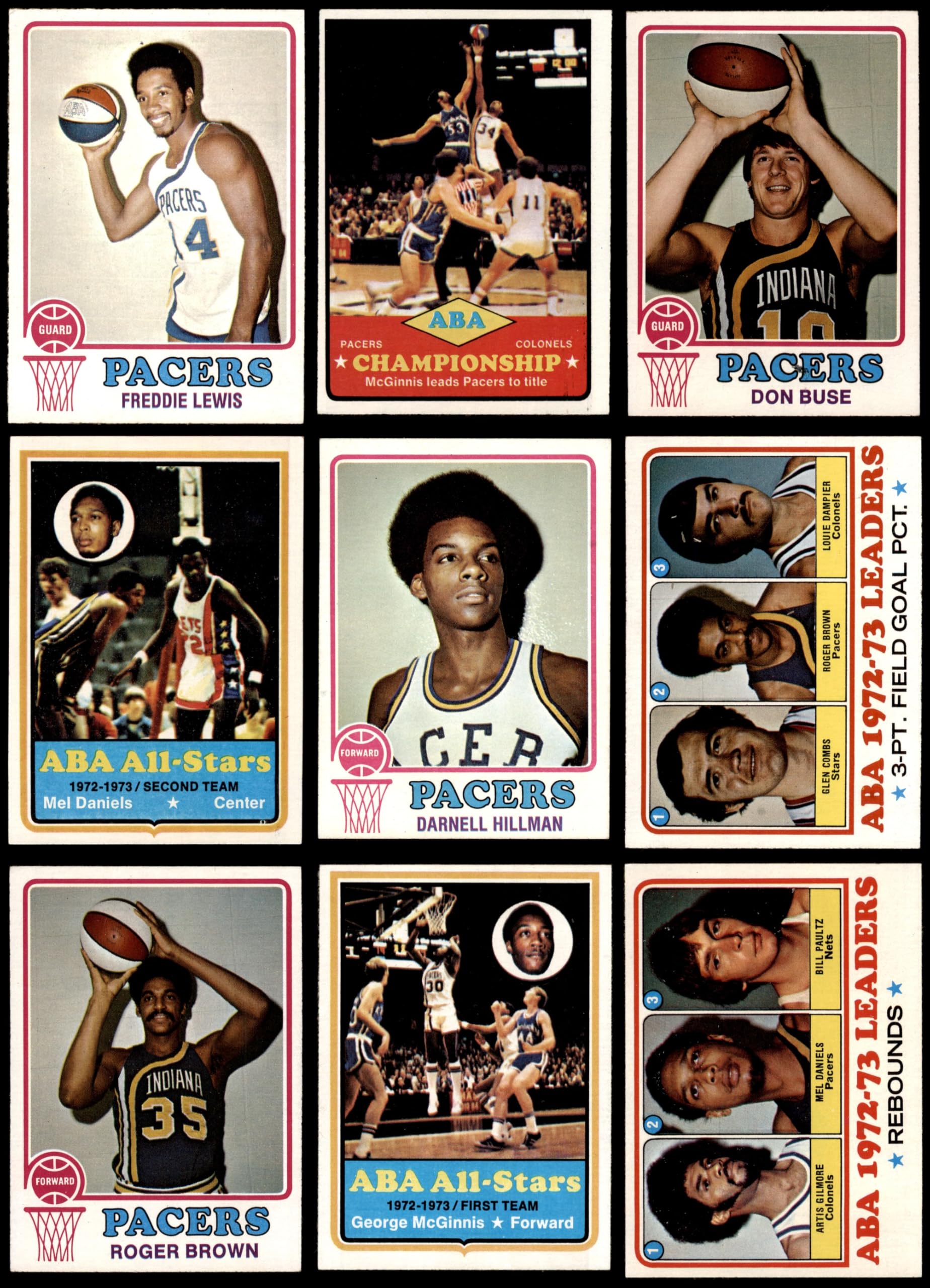 1973-74 Topps Indiana Pacers Team Set Indiana Pacers (Set) EX/MT Pacers