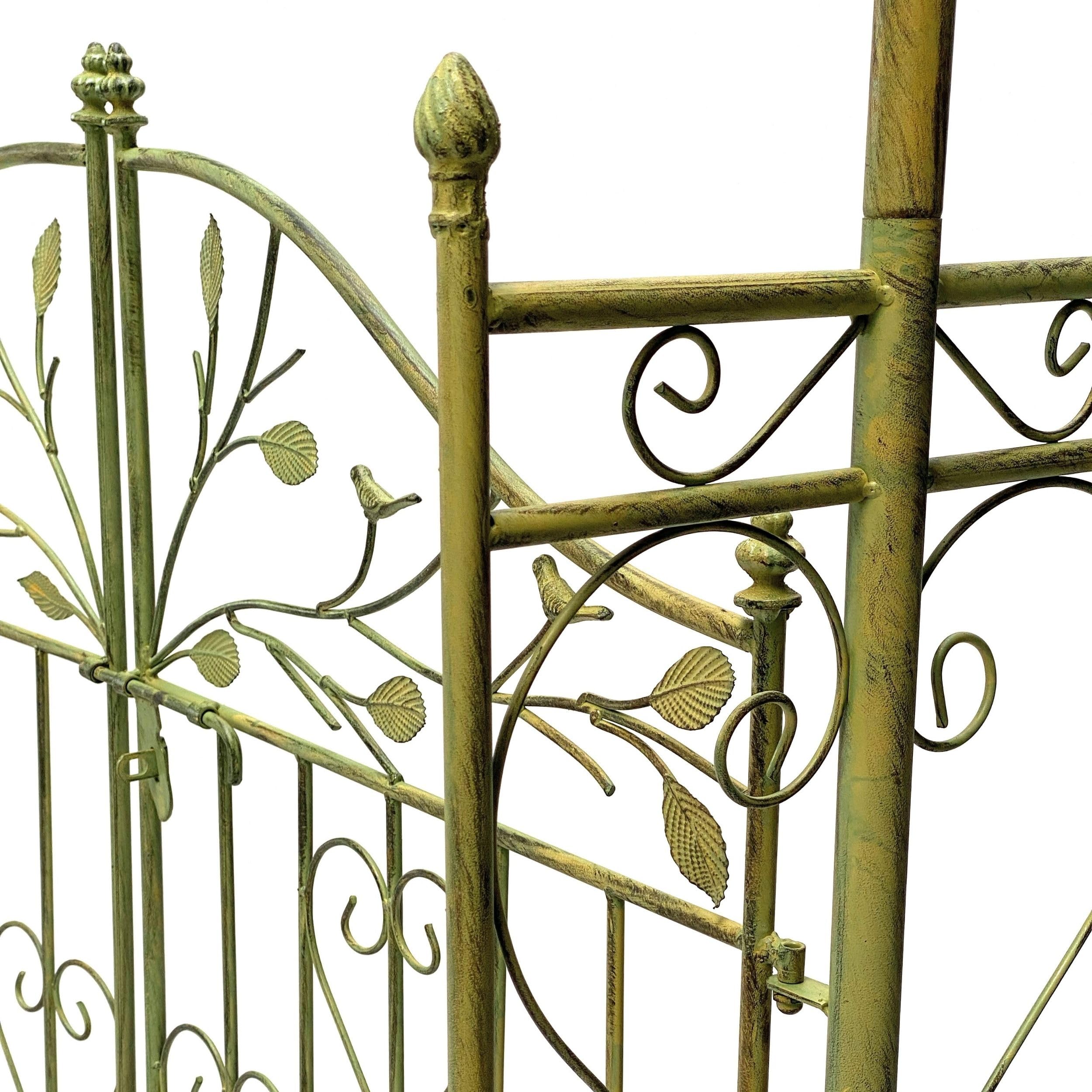 DanDiBo Arche de rose avec porte en métal stable - 130 cm de large - 93997 - Arche de jardin - Arche ronde - Arche de plantation massive - Résistant aux intempéries