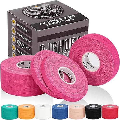 Bighorn Athletics Jiu Jitsu - Cinta para dedos, cinta de escalada en roca, cinta médica deportiva y cinta atlética para dedos, manos y dedos de los
