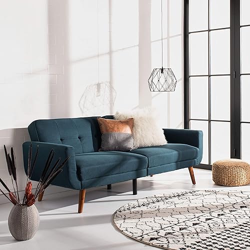 Miniatura 29 de Safavieh Home Bushwick - Sofá cama convertible plegable gris y marrón de 82.7 pulgadas Rubor / Natural,gris/marrón,azul marino / marrón