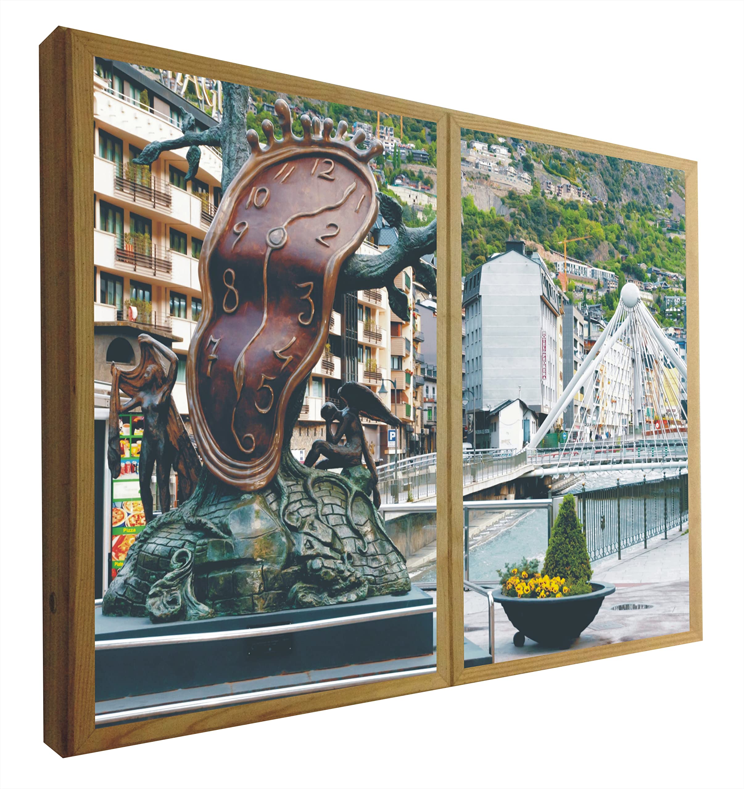 Falsche Fenster, dekorativ, mit Hintergrundbeleuchtung, Zeitnote, Verschönerung