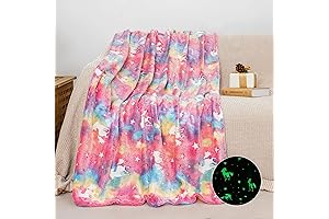 Glow in The Dark Blanket: Magical Unicorn Enchantment for Girls