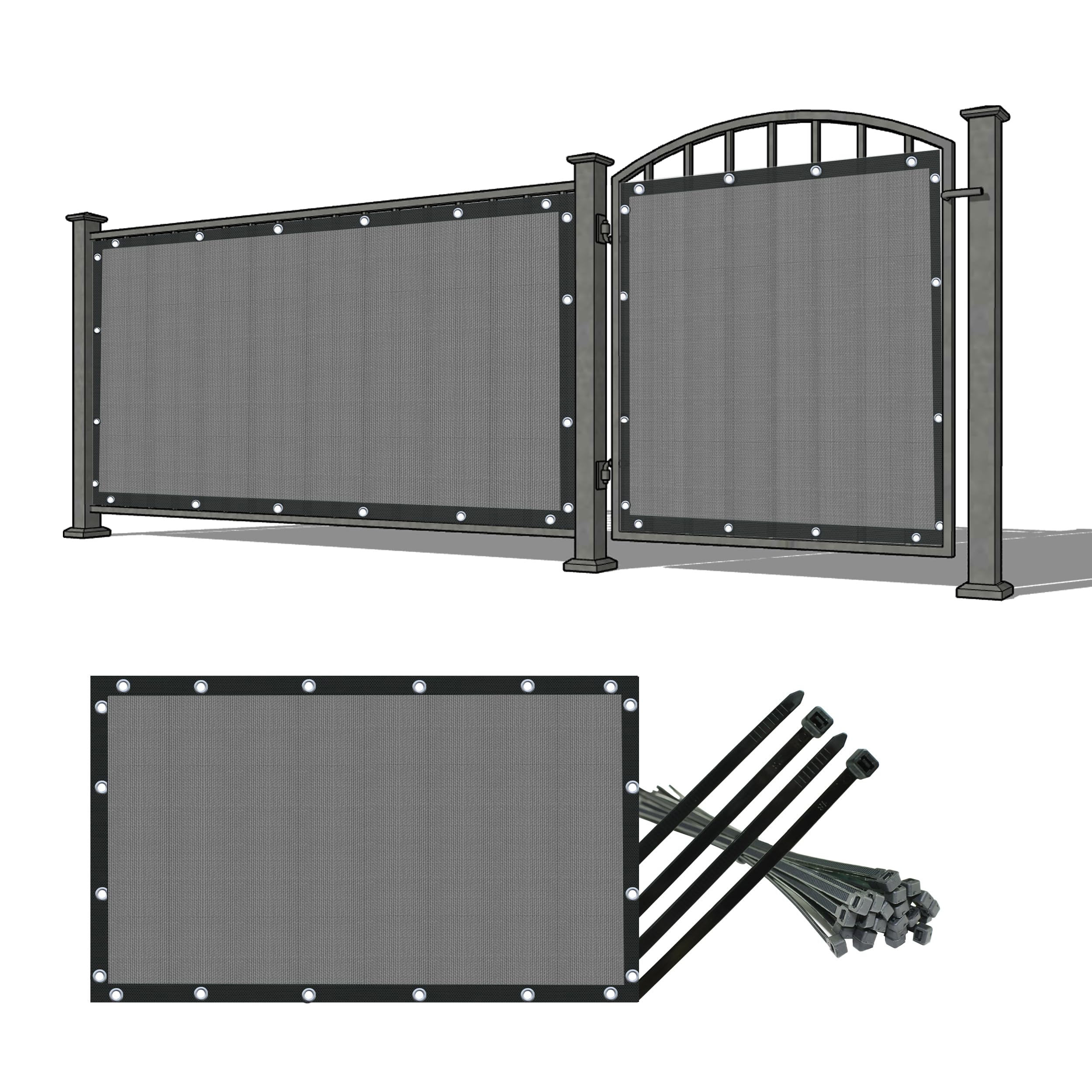 Iron Gates With Privacy Screen