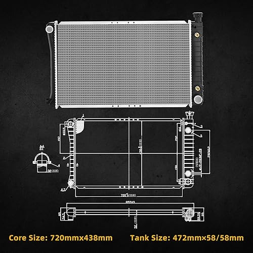 Miniatura 97 de DWVO Radiador completo compatible con Jeep Wrangler L6 4.0L 2003-2006 Jeep Wrangler L4 2.4L 1987-2002 Jeep Wrangler L6 1987-2002 2.5L L6 1987-1990