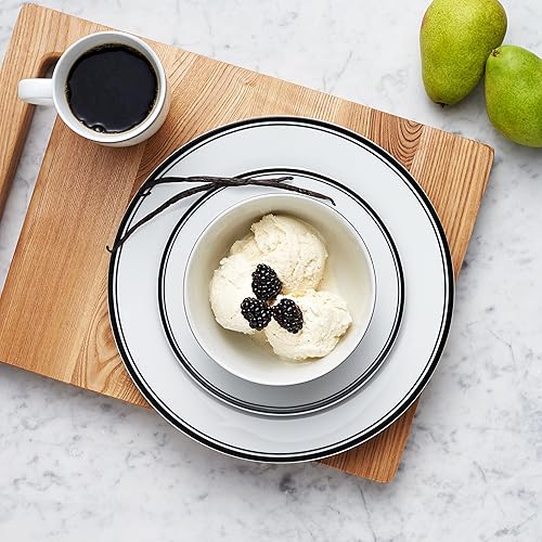 Miniatura 8 de Tienda Basics Juego de vajilla de cocina de 16 piezas platos cuencos tazas servicio para 4 color gris