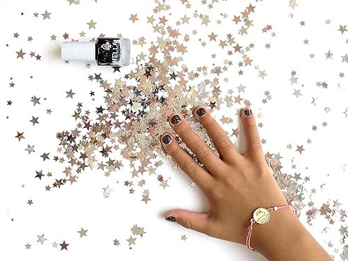 Miniatura 4 de MISS NELLA Esmalte de uñas especial con purpurina para niños, paquete de 3 Poppy Fields (naranja), fiesta sorpresa (purpurina negra) y payaso de