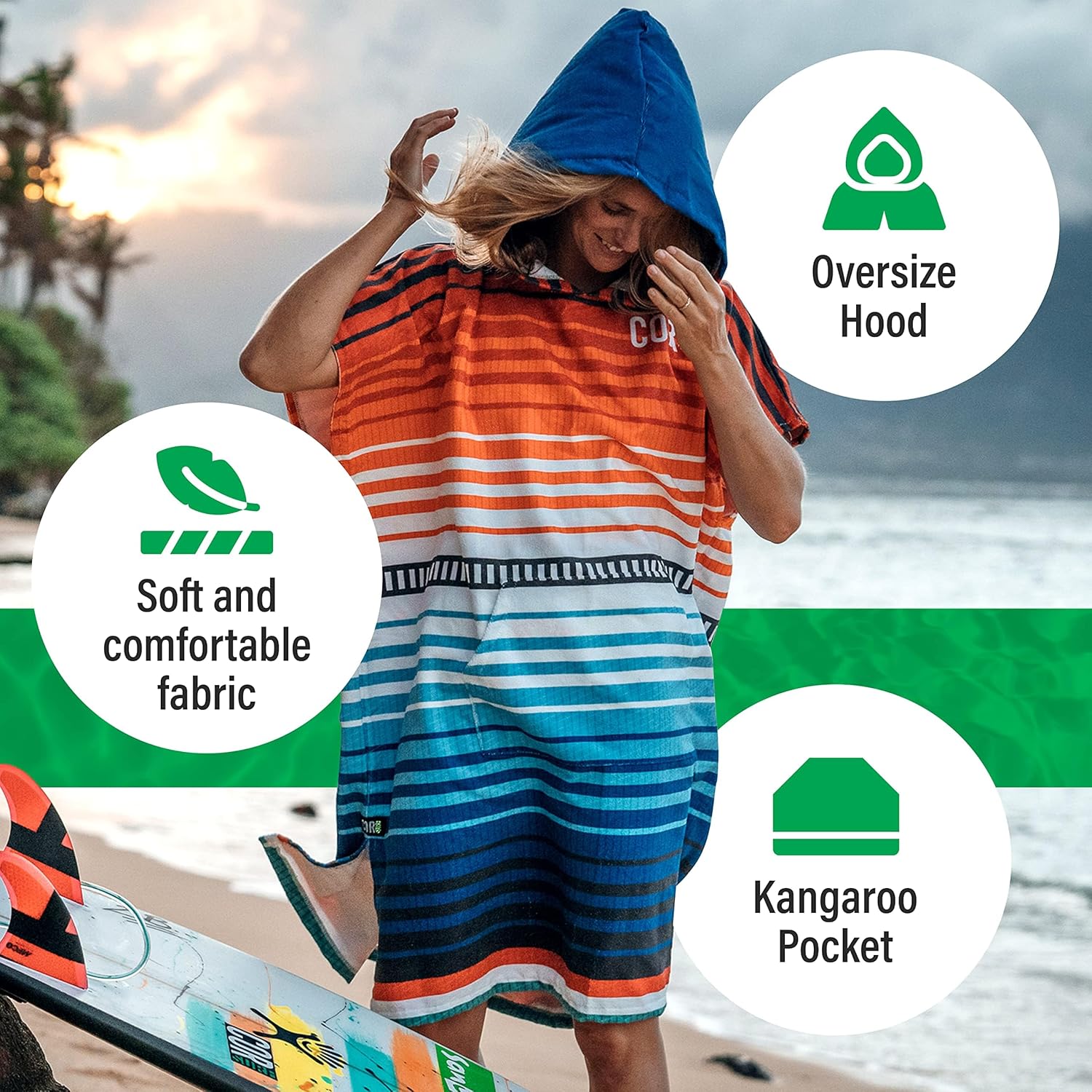 Wetsuit Combo Gift Box | Changing Towel Robe + Change Mat + Folding Wet Suit Hanger Bundle