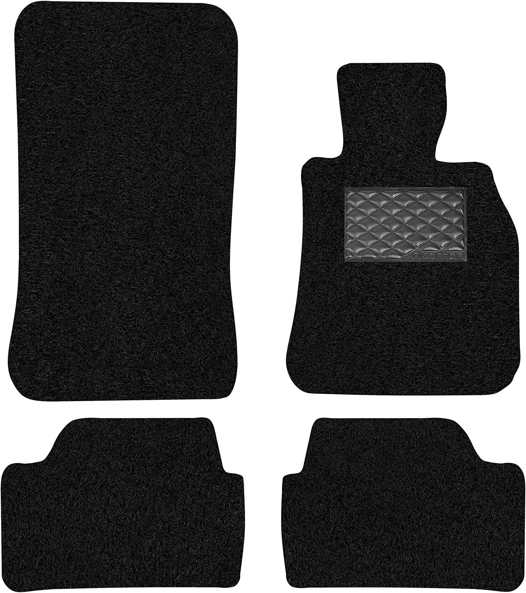 Nicoman Spaghetti All-Weather Fully Tailored Car mats Fit【1-Series Hatchback 3&5 Doors E81/E87 Year 2004-2012】(Full Set 4-Piece,Black)