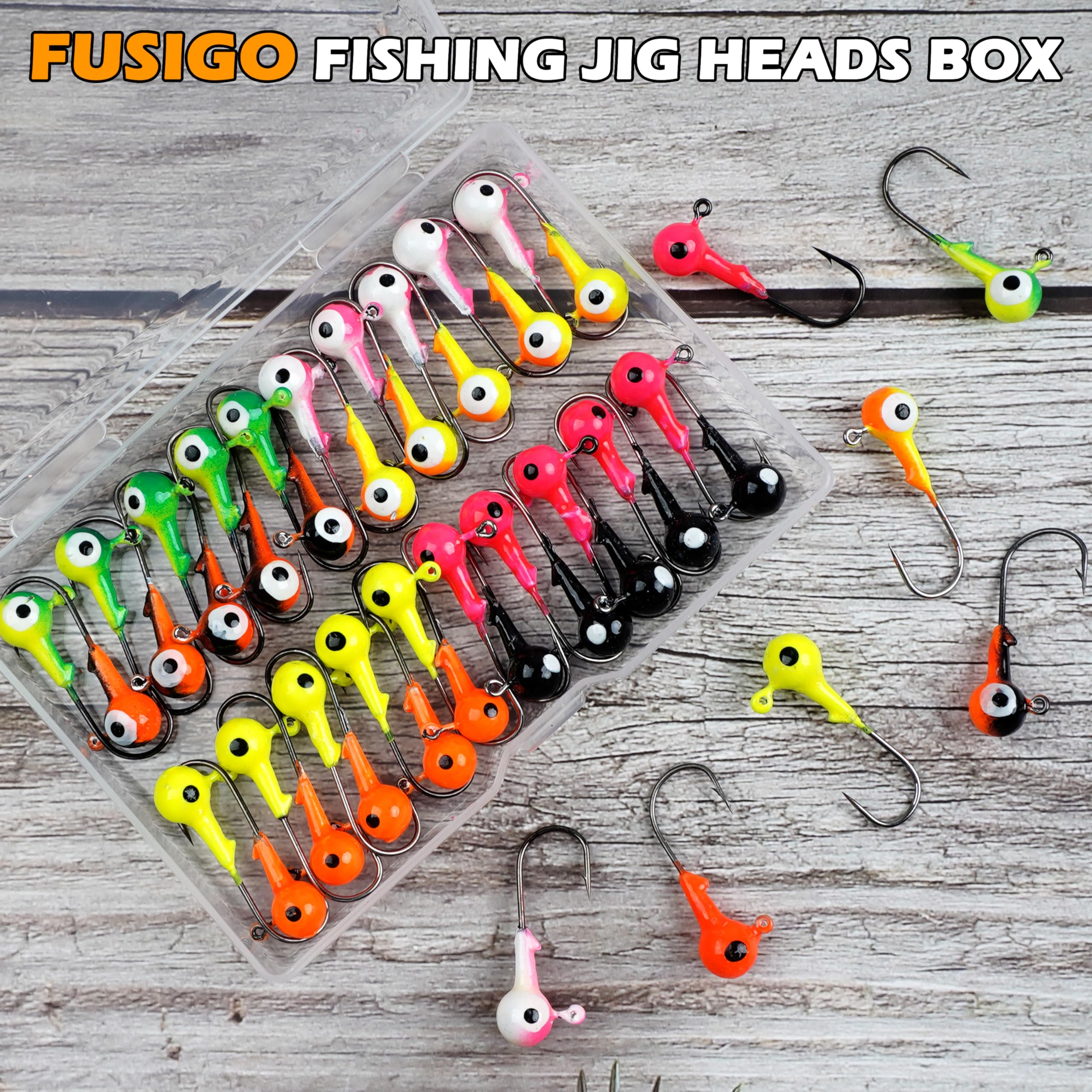 Angelhaken, Jigköpfe, Crappie, Jigköder, Angelköder, Jigkopfköder, sortiert, 1/16 Unzen, 1/8 Unzen, 1/8 Unzen, 1/4 Unzen, 0,9 g