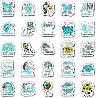 25Pcs Polycystic Kidney Disease Awareness Stickers, Inspirational Waterproof Vinyl Stickers for Water Bottles Book Laptop Car Truck Bicycle Decorations Decorative Accessories CB338, M