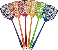 Vista 1 de Garsum Paquete de 6 matamoscas de plástico fuerte, mango largo duradero, matamoscas a granel, insectos, matamoscas que funcionan para interiores