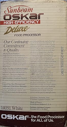 Miniatura 5 de Sunbeam Designed by Raleigh Oskar Original Procesador de alimentos