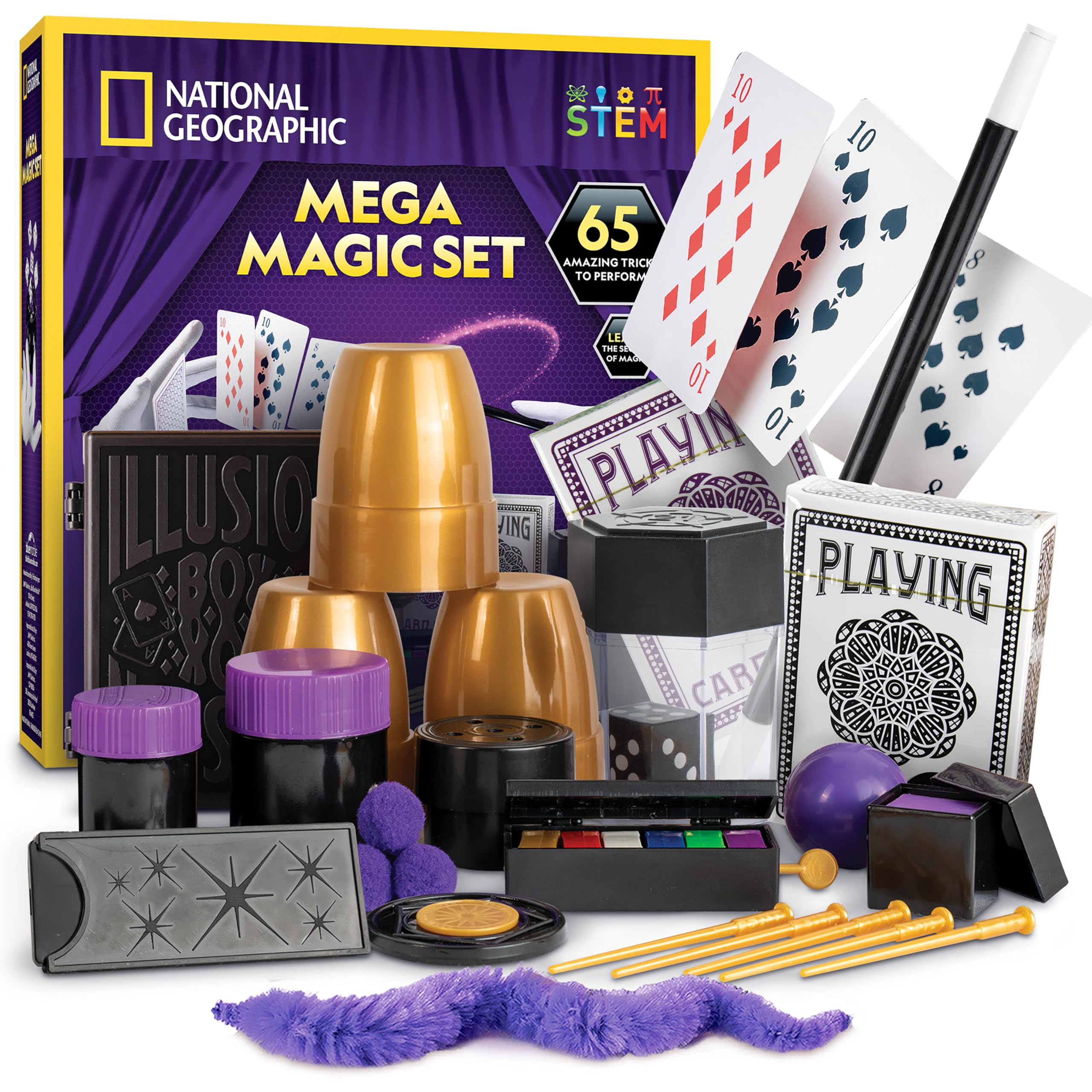 National Geographic Mega Magic Set - 65 Magic Tricks for Kids to
