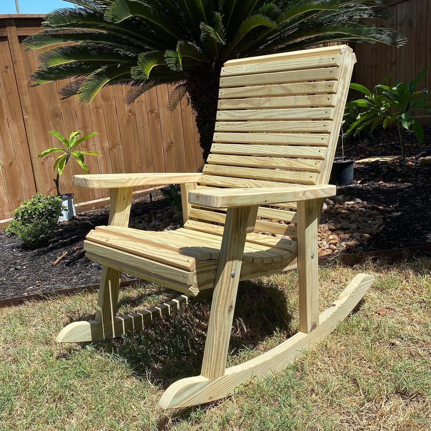 Island Crown DIY Outdoor Rocking Chair Project Plan with Templates, Wooden Patio Furniture Building Guide, 1/4-inch MDF Templates, Detailed Instructions