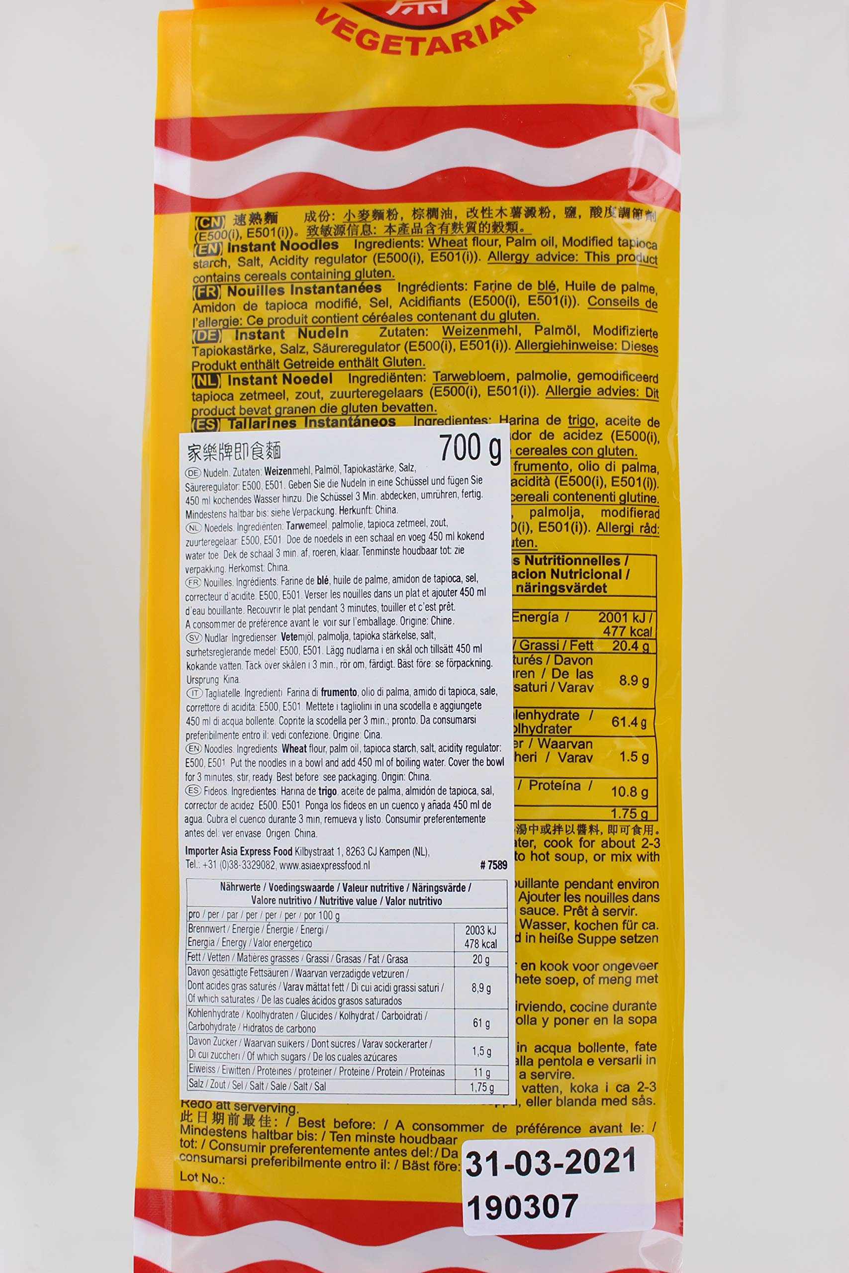 Kailo Fideos Instantáneos 700 g