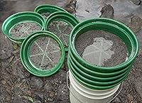 Vista 5 de SE 9-Piece Patented 13.25-Inch Wide Stackable Sifting Pan Set for Gold Prospecting with Stainless Steel Mesh - GP2-9 SET