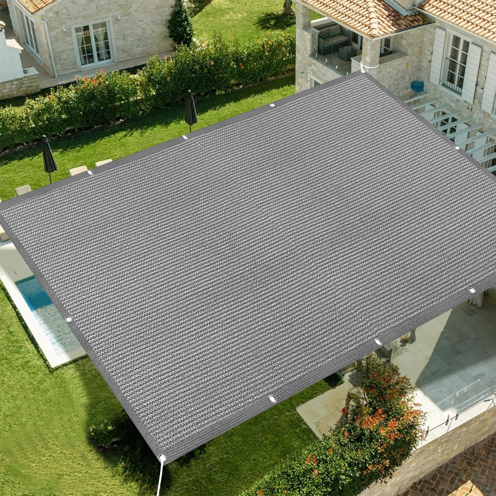 Toldo vela transpirable para patio y cenas frescas en el exterior
