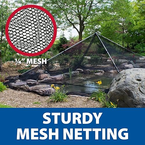 Miniatura 3 de The Pond Guy PondShelter - Red de cubierta, recinto de jardín de agua al aire libre, barrera de residuos de malla para hojas, ramitas y palos,