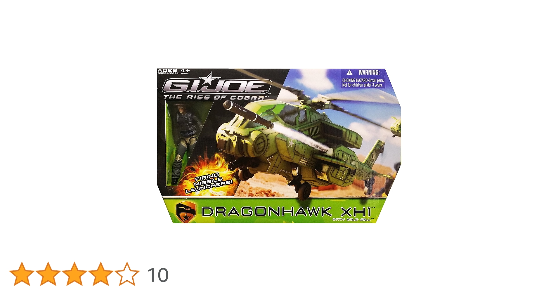 Hasbro G.I. Joe Rise of Cobra Dragonhawk XH1 Helicopter with Wild
