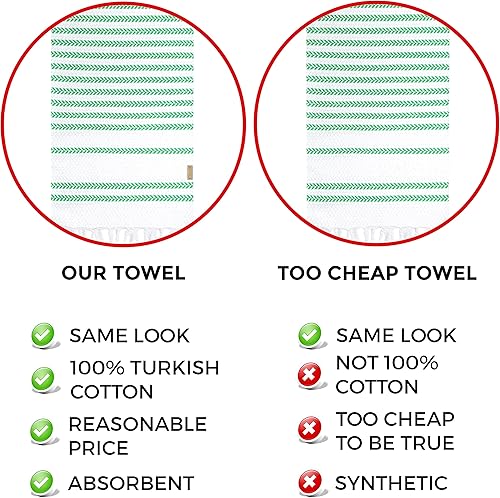 Miniatura 5 de EUROPEAN M6 Paquete de 2 toallas turcas de playa de 39 x 71 pulgadas y toalla de mano o pelo de 21 x 36 pulgadas con bolsa de viaje, prelavada,