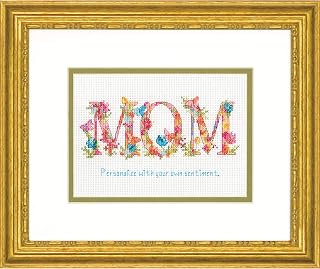 Dimensions Mother's Day Gift Counted Cross Stitch Kit, White Aida Cloth, 7'' x 5'', Small, 14 Count