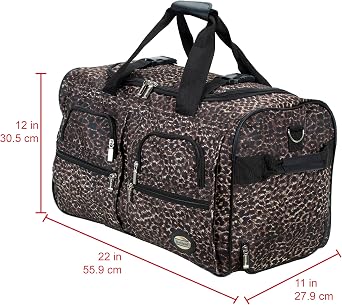 Rockland Rolling Duffel Bag, Black, 22