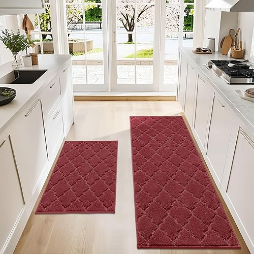 Miniatura 128 de COSY HOMEER Tapetes suaves de cocina para el frente del fregadero, alfombras súper absorbentes y tapete antideslizante de 20 x 59 pulgadas, lavable