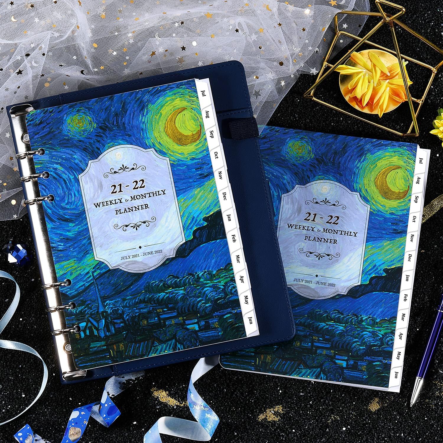 2021-2022 Planner Refill - Jul 2021-Jun 2022 Weekly & Monthly Planner Refill, A5 Planner Inserts, 5-1/2" x 8-1/2", Loose Leaf Paper, Refill Paper 2021-2022 with Eye-Catching Cover, 6-Hole Punched
