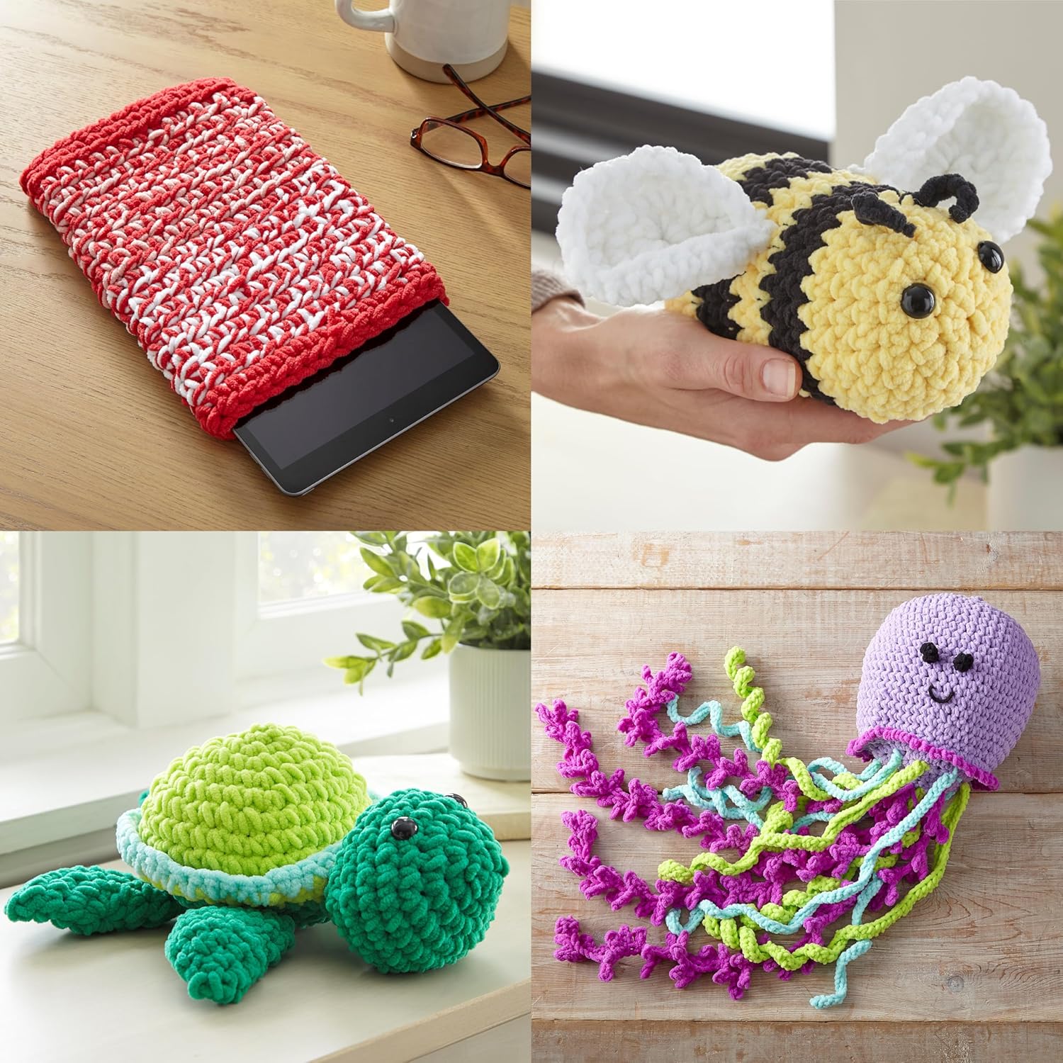 Perfectly Posh Chenille Yarn for Knitting, Crocheting and Amigurumi - 6 Pack (7 oz / 200g, 233 Yards Each Skein), Orchid Pink, Gauge 5 Bulky