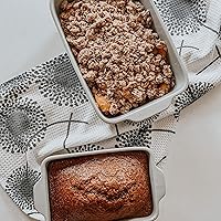 Vista 5 de Mora - Juego de 2 platos de cerámica para horno, cacerola, pan de plátano, brownies, asar, asar y hornear. Moldes de pan de 7 x 11 pulgadas