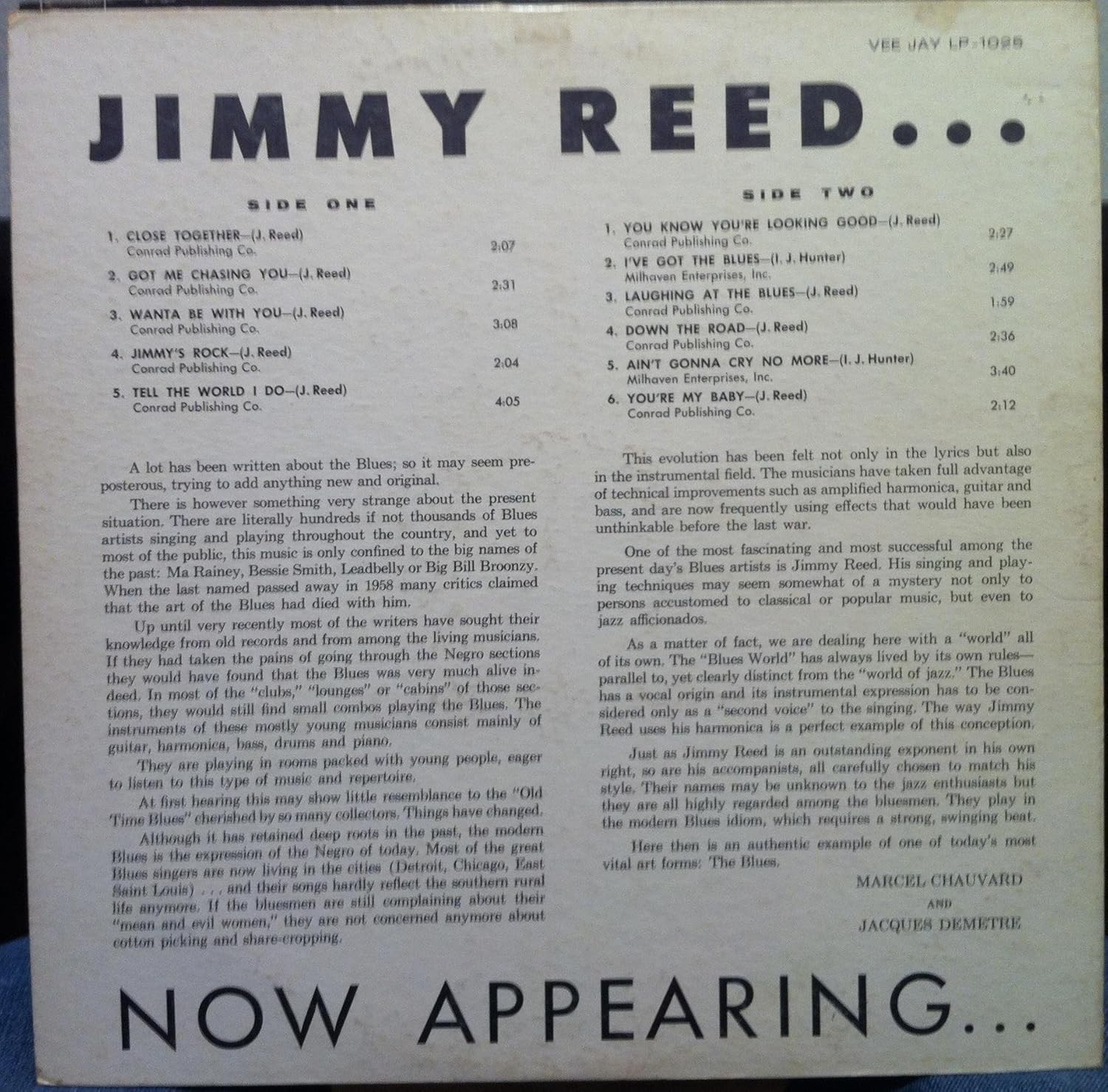 Amazon.com: JIMMY REED NOW APPEARING vinyl record: CDs & Vinyl