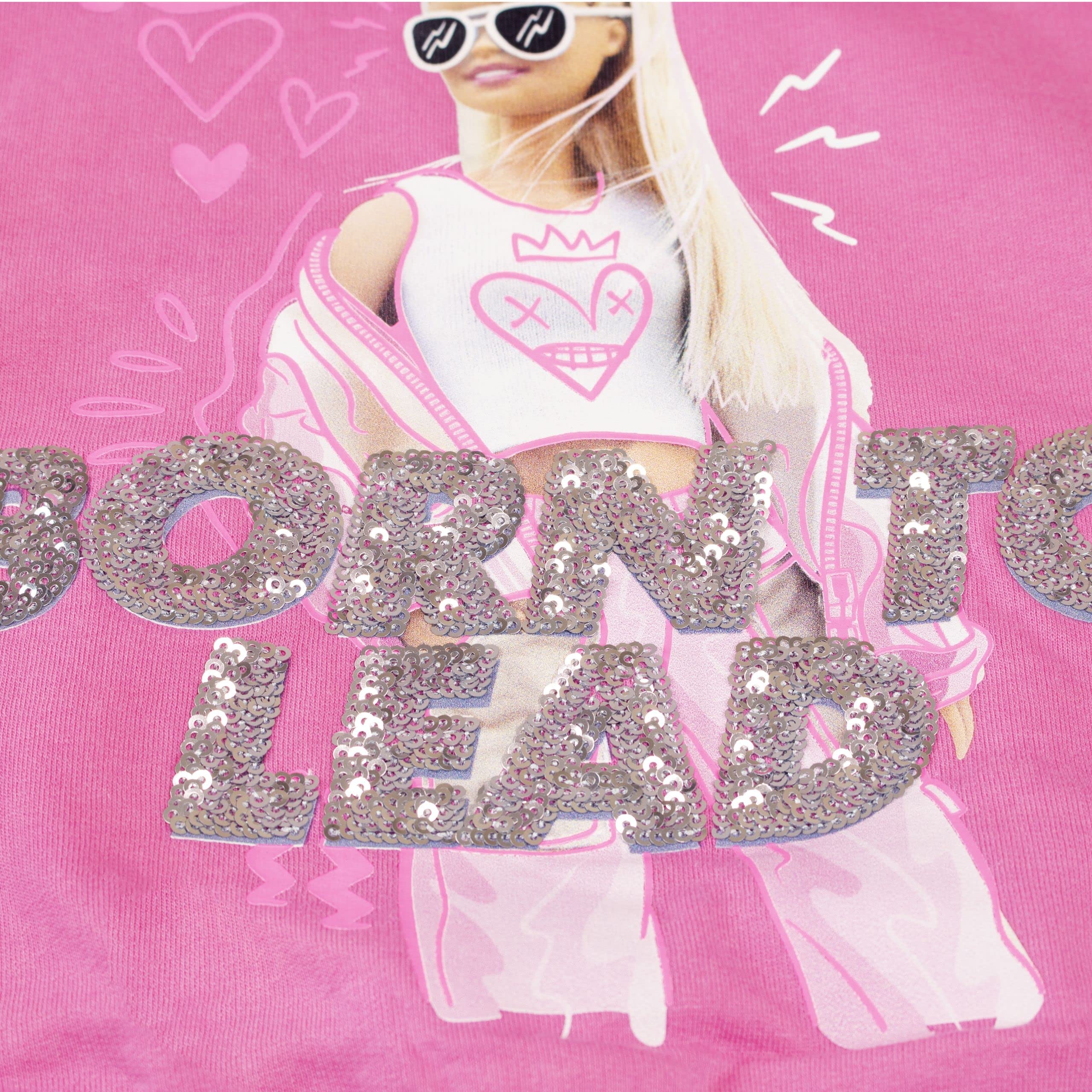 Barbie Sudadera de Lentejuelas para Niñas Jersey de Mangas largas Infantil