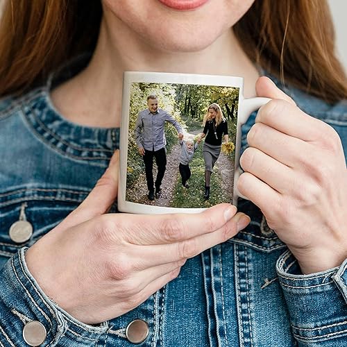 Vista 9 de Tazas de café personalizadas - Texto personalizado, foto, logotipo, imagen de collage, nombre inicial taza de monograma y tazas mágicas de cerámica