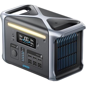 Anker 757 Portable Power Station (PowerHouse 1229Wh) Solix F1200 Portable Power Source, 1.5 Hours Full Charge, High Output AC