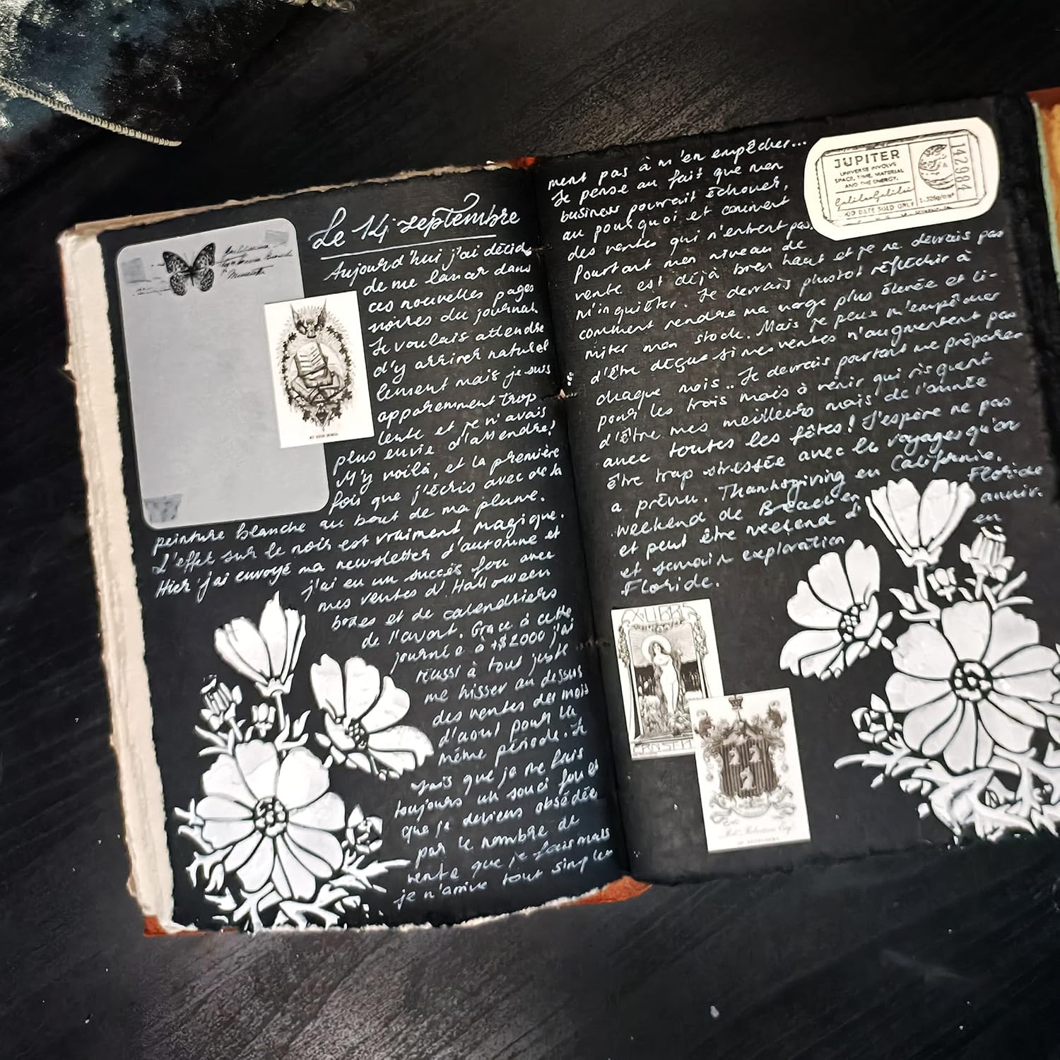Vintage Leather Journal for Women & Men, Leather Bound Junk Journal Scrapbook, 240 Pages Colored Deckle Edge Paper, Rustic Travel Journal, Antique Old Fantasy Notebook (Rustic Brown, 7"x5")