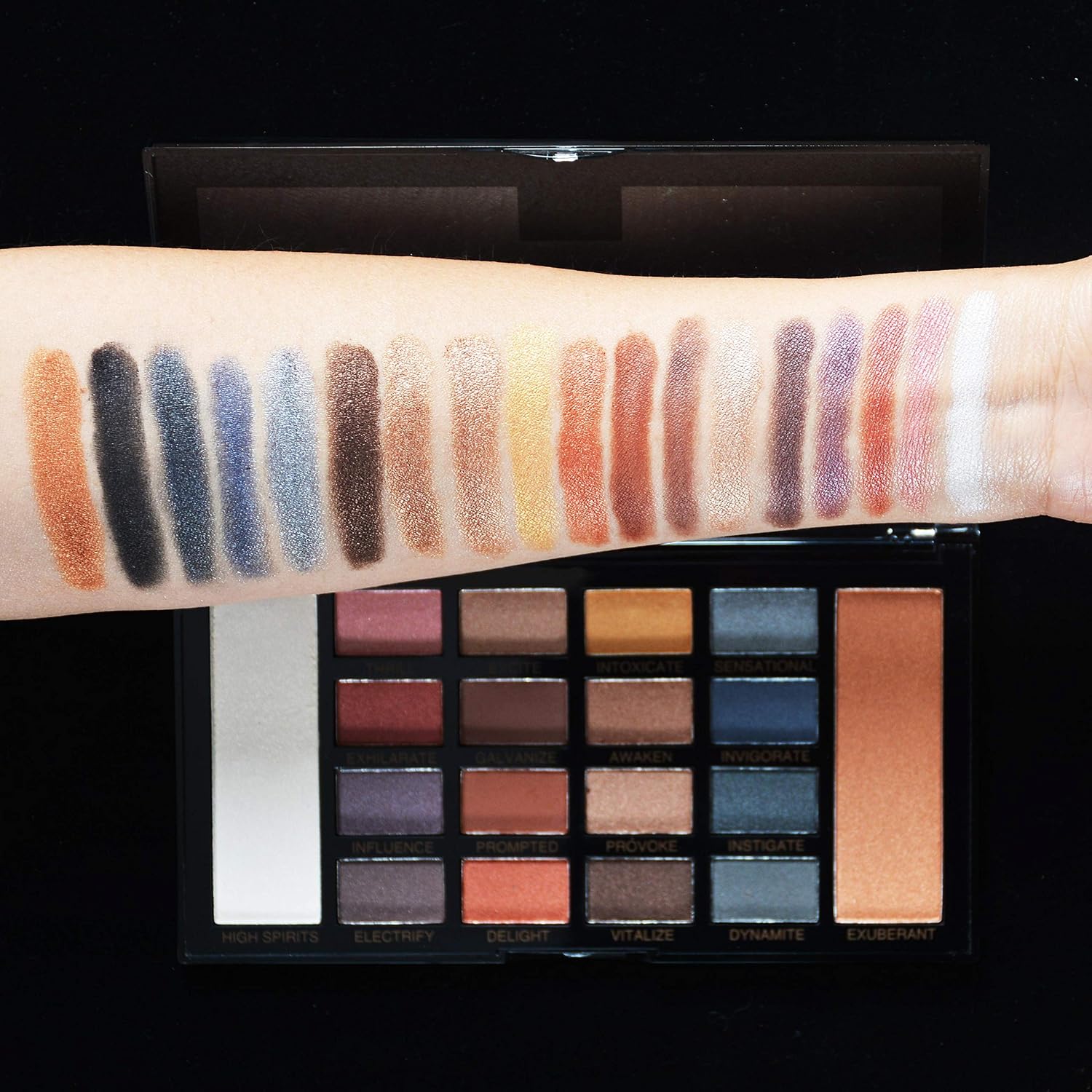 OBLHER B 16 Color EyeShadow Palette +BRONZER+HIGHLIGHTER High Gloss Silk Slippery Texture Moment Dazzling Easy To Blend E9495-02