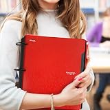 Five Star Flex Refillable Notebook + Study App, College Ruled Paper and 1 Inch TechLock Ring Binder with Pockets, Tabs and Dividers, 200 Sheet Capacity, Fire Red (29328AB2) – view 7
