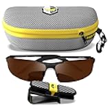 Polarized Sports Sunglasses for Men - Daytime Anti-Glare Copper TAC Lens - Metal Semi-Rimless Frame - Driving Fishing Shooting - Knight Visor