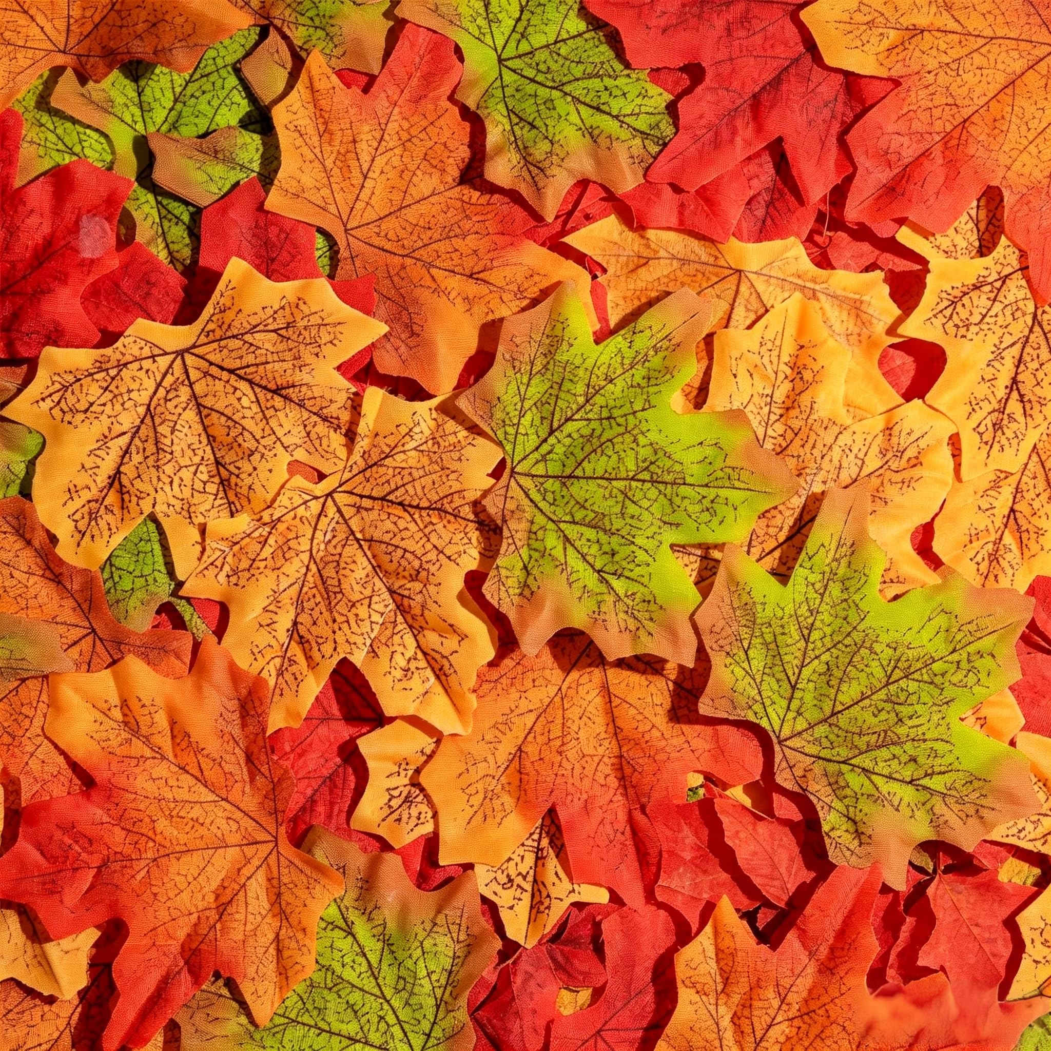 Flankor Autumn Leaves - 400Pcs Autumn Decorations,Fake Leaves
