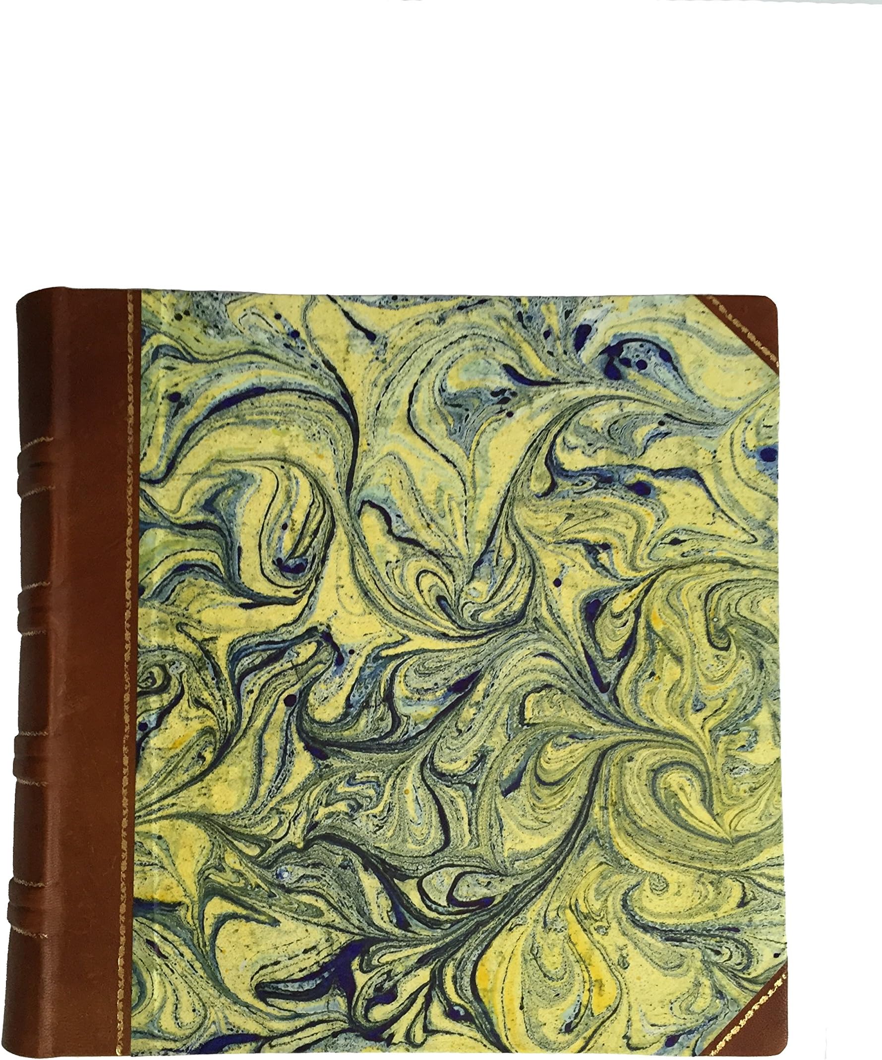 Legatoria De Pasquale - Hand-Crafted Leather Photo Album Decorated with Gold and Medieval-Style Paper