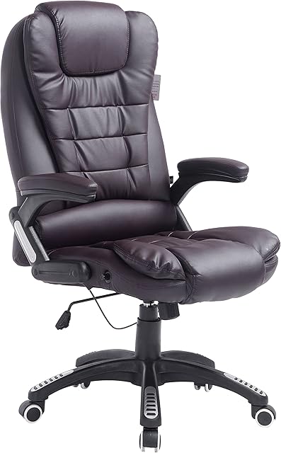 Cherry Tree Furniture Executive Recline Extra Padded Office Chair (Brown PU)