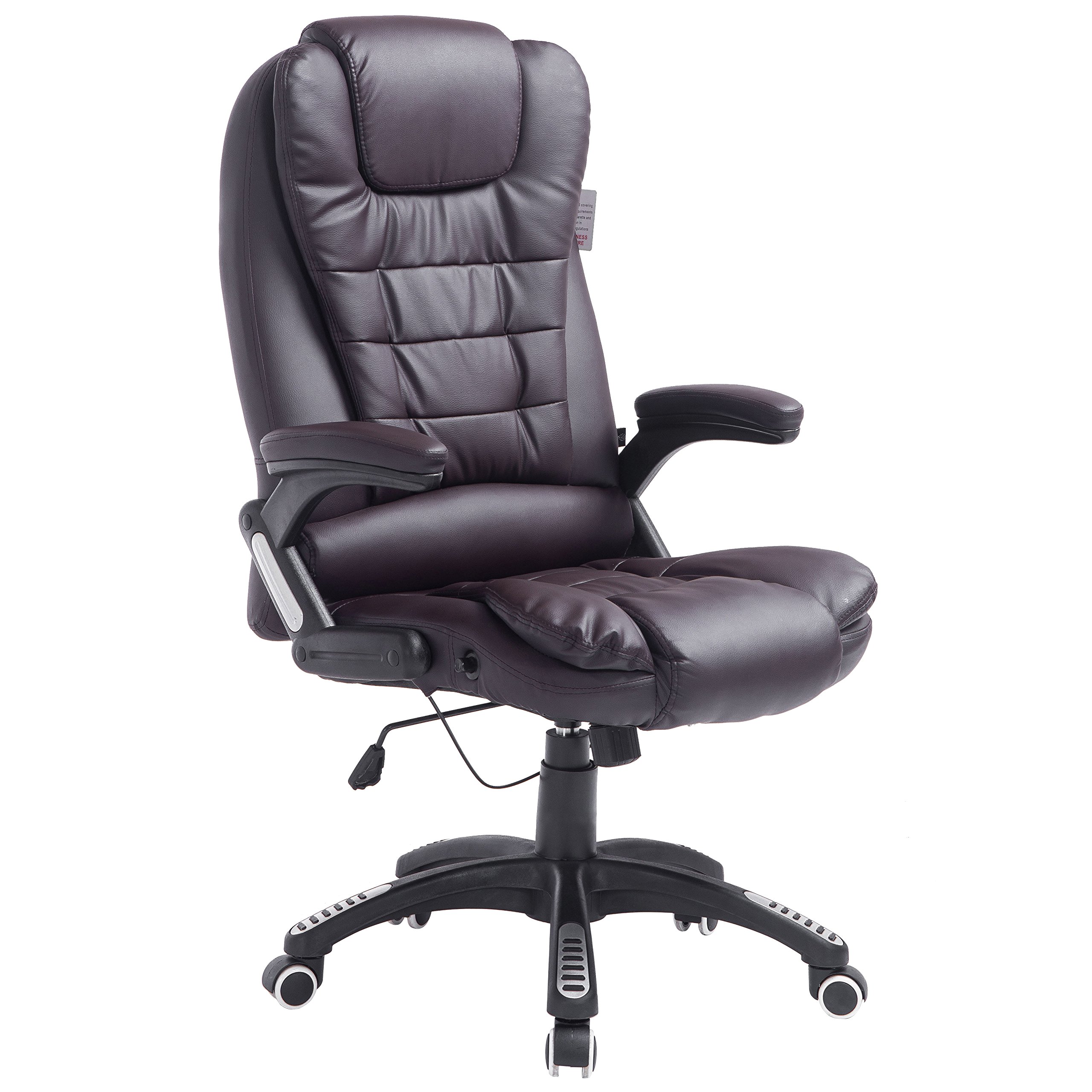 Cherry Tree Furniture Executive Recline Extra Padded Office Chair (Brown PU) — image 1