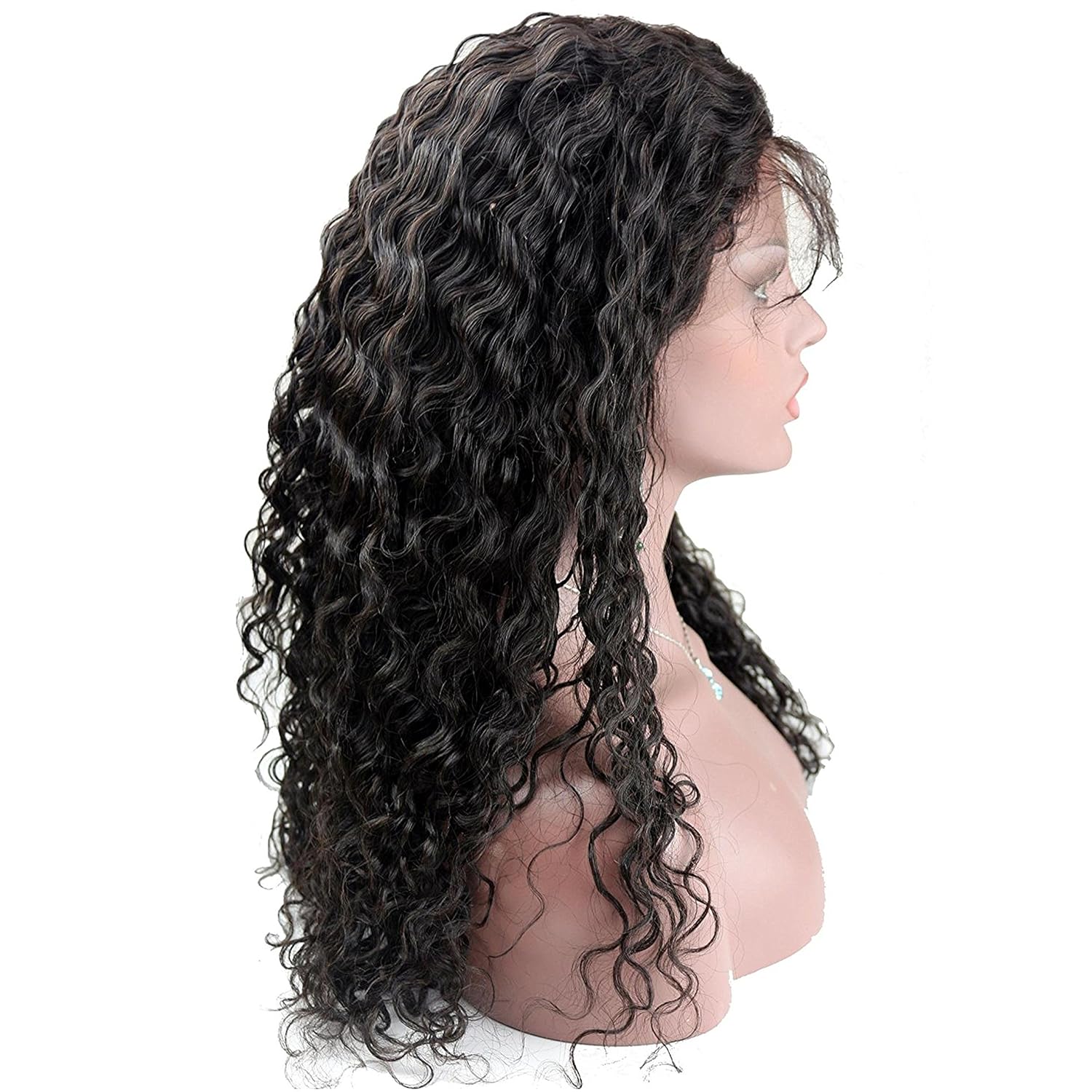 Dreambeauty 360 Lace Wig 180% High Density Water Wave Brazilian Virgin Hair 360 Lace Front Human Hair Wigs for Black Women Pre Plucked 360 Lace Frontal Wigs with Baby Hair 360 Full Lace Wigs (16 inch)