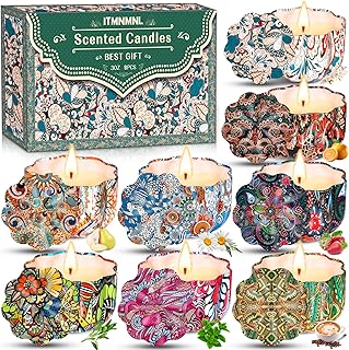 ITMNMNL Velas Perfumadas 8 Piezas Velas Aromáticas,Velas Aromaticas para Regalo,Vela Aromatica,Velas Decorativas,Vela Arom...