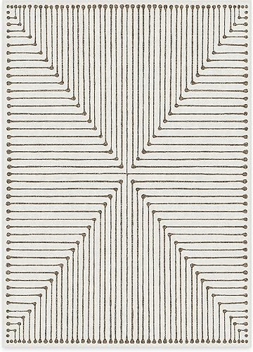 Miniatura 3 de RUGGABLE x Jonathan Adler - Alfombra moderna lavable a máquina, color camel y marfil, 5 x 7, resistente a las manchas, antideslizante, alfombra