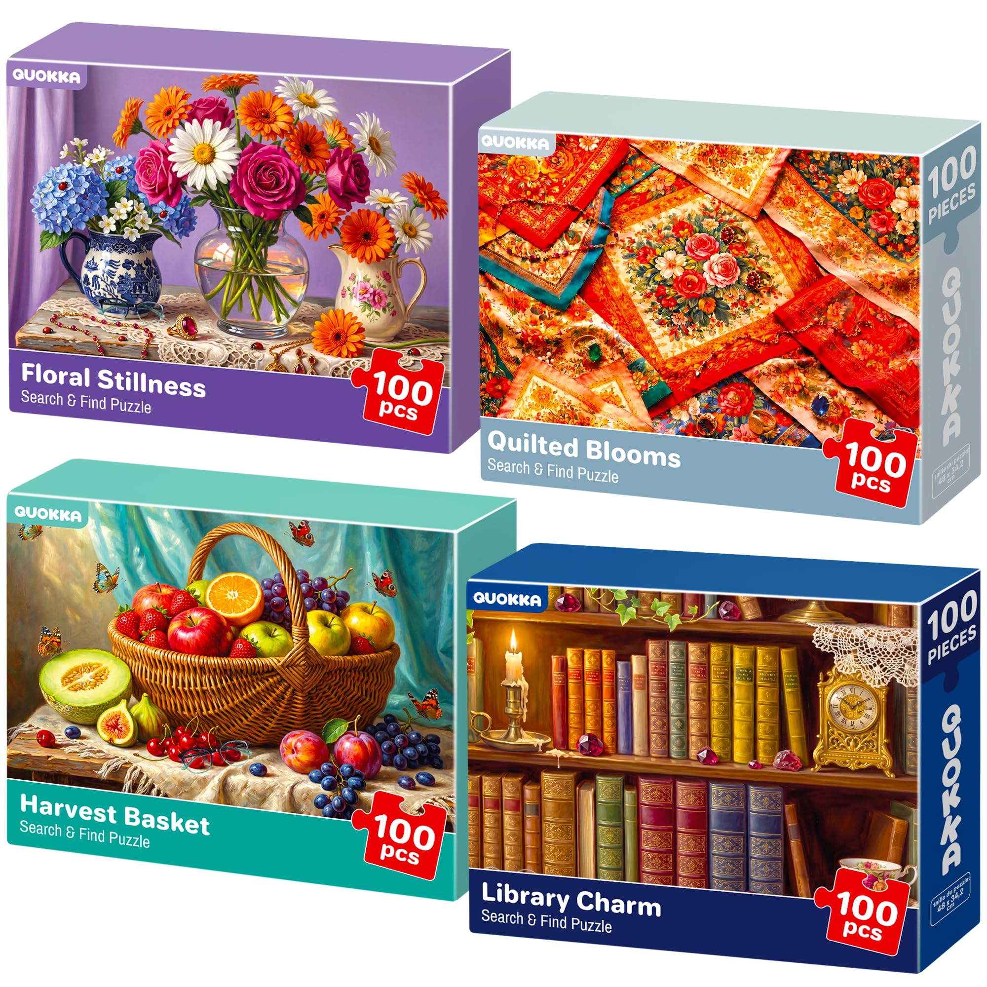 100 Piece Jigsaw Puzzles for Adults - Dementia Activities for Adults