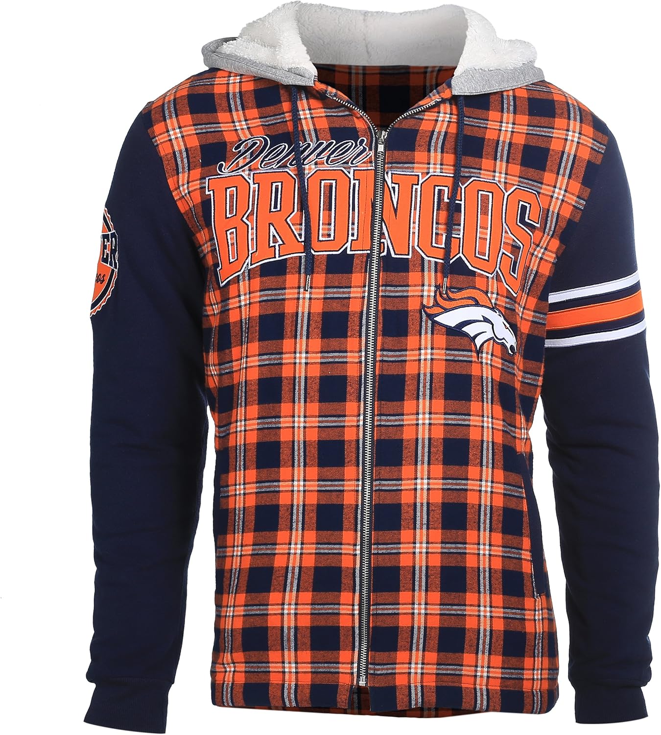 FOCO NFL Flannel Hooded Jacket